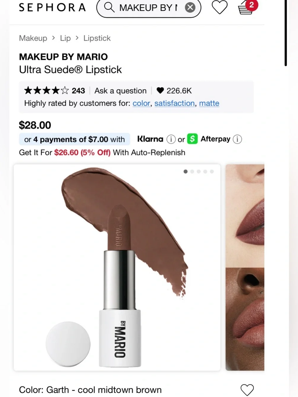 Makeup By Mario creamy matte
